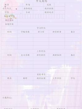 个人简历创意模版图片