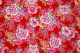牡丹花老被面花样布料