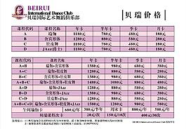 价格表图片