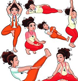瑜珈美女图片