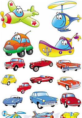 可爱卡通交通工具火车矢量素材