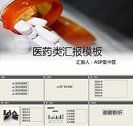 医药类汇报类ppt模板
