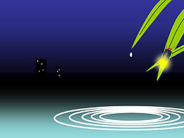 雨后静夜动态ppt模板