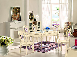 法式餐台餐椅图