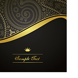 华丽欧式金边花纹