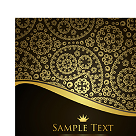 华丽欧式金边花纹