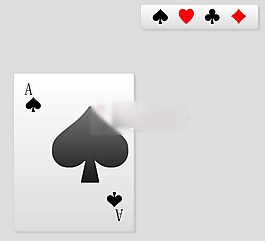 纯CSS3制作的扑克牌A动画特效代码