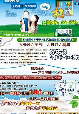 牛奶招商海报图片