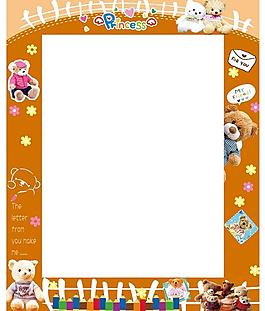 可爱泰迪熊相框图片