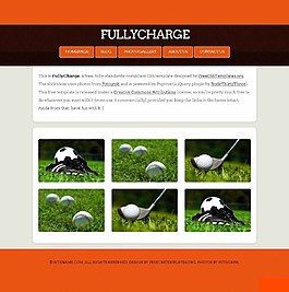 橙黄运动俱乐部网页模板