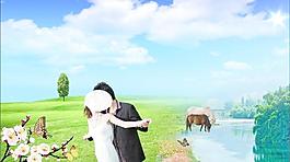 绿色风景画图片