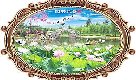 风景画 园林风景图片
