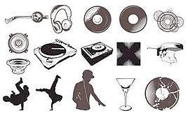 去生产的矢量set15deejay趋势媒体