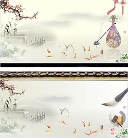 中国风矢量水墨背景图片