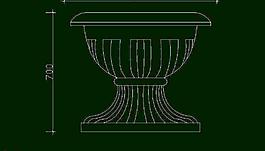 欧式构造 花盆图片