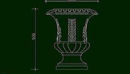 欧式构造 花盆图片