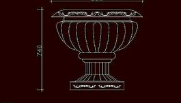 欧式构造 花盆图片