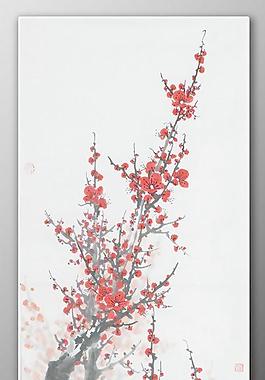 国画梅花图片