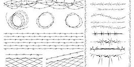 铁丝网矢量