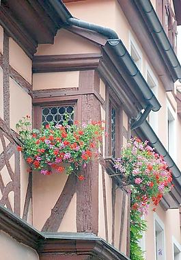 欧式楼房 特写图片