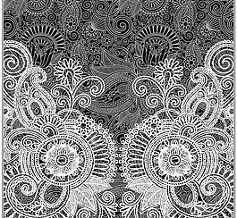 黑白欧式花纹 古典花纹图片