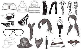 去生产的矢量set15fashion趋势媒体