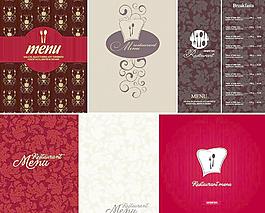 欧式古典花纹底纹菜单图片