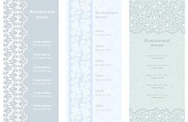 欧式古典花纹背景菜单图片