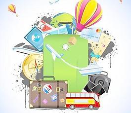 设计元素矢量的旅行方式