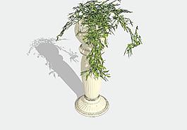 欧式柱子3d模型图片