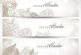 浪漫欧式花纹 古典花纹 横幅图片