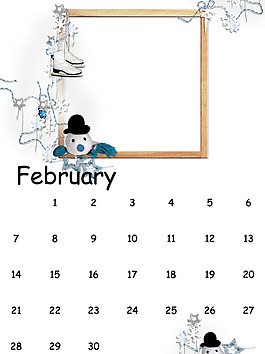 2月月历相框图片 2月月历相框素材 2月月历相框模板免费下载 六图网