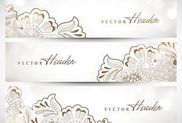 浪漫欧式花纹 古典花纹 横幅图片
