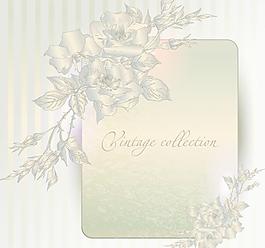 欧式古典花纹花朵 婚礼卡片图片