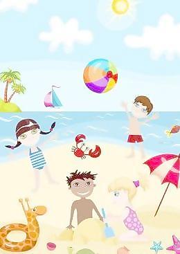 卡通儿童夏02矢量