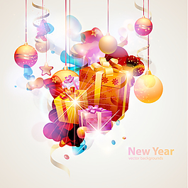新年主题矢量酷眩