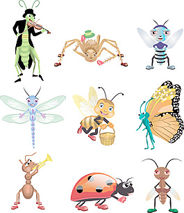 昆虫 可爱的卡通
