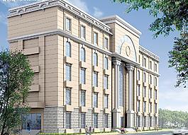 鸟瞰图 欧式办公楼  楼房  房子  效果图图片