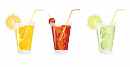 加冰的果汁杯