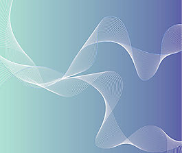 免费摘要曲线与蓝色背景矢量插图