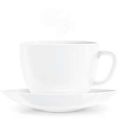 白色咖啡杯的现实载体