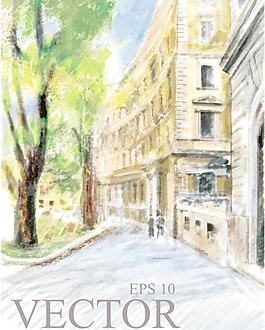 手绘建筑图片