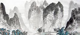 水墨群山图片
