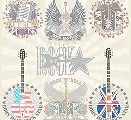 摇滚电吉他民谣吉他图片