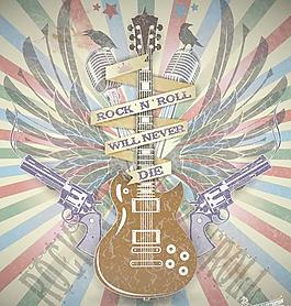 摇滚电吉他民谣吉他图片