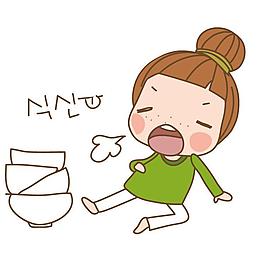 吃撑了 卡通儿童图片