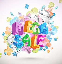大型销售背景矢量