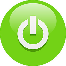 绿色电源按钮 剪贴画