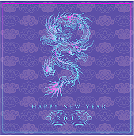 中国龙的背景03矢量