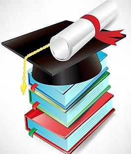 学士帽和毕业证图片